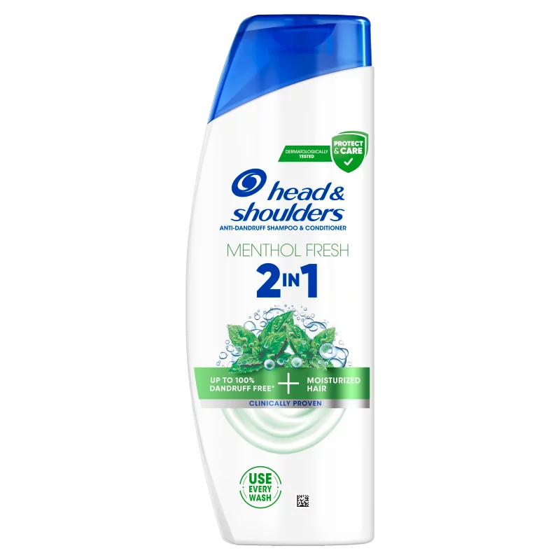 Head & Shoulders Menthol Fresh 2in1 korpásodás elleni sampon 330ml. Frissítő mentolillat