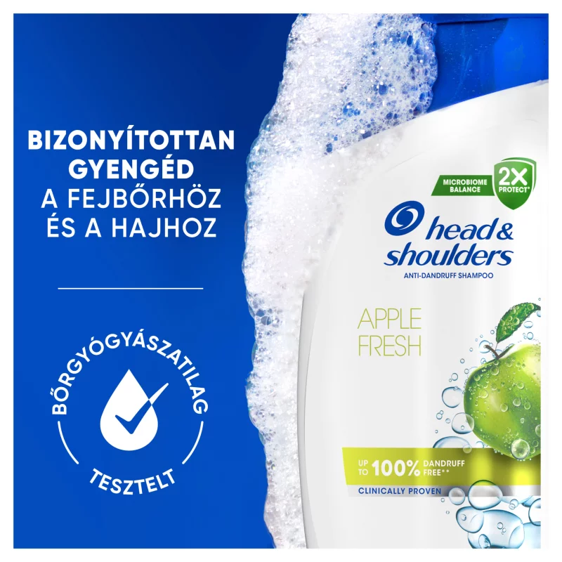 Head & Shoulders Apple Fresh korpásodás elleni sampon 800ml pumpás, napi használatra