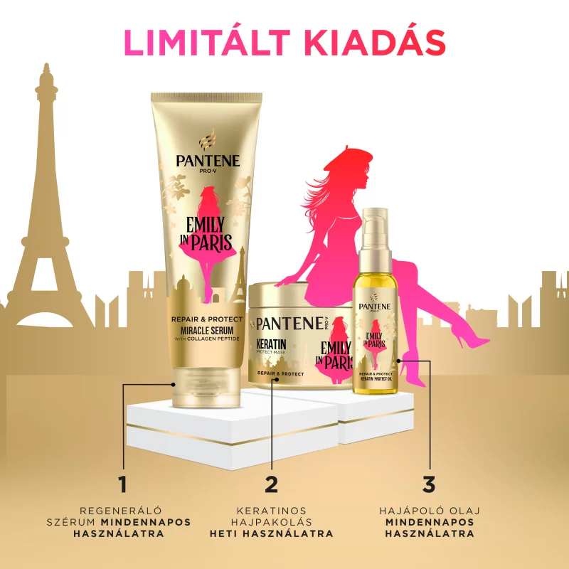 Pantene x Emily in Paris Limited Edition Repair & Protect Miracle szérumbalzsam 200ml