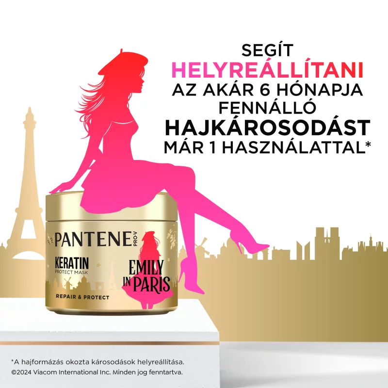 Pantene x Emily in Paris Limited Edition Keratin Protect hajolaj 100ml száraz, sérült haj