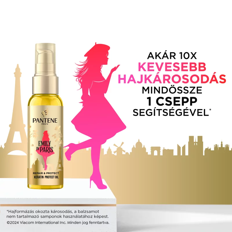 Pantene x Emily in Paris Limited Edition Keratin Protect hajolaj 100ml száraz, sérült haj