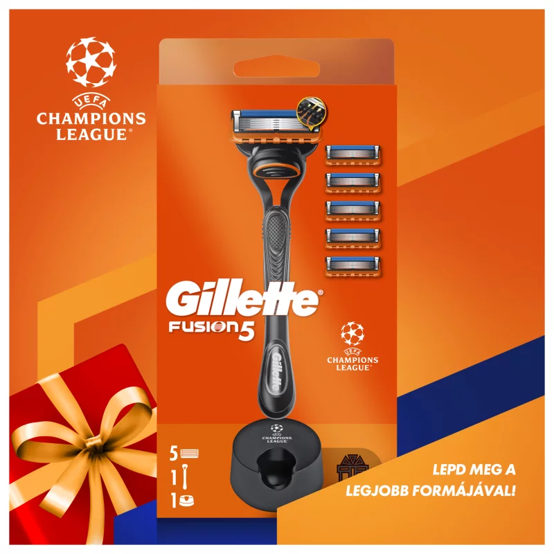 UEFA Champions League Special Edition Gillette Fusion5 Férfi Borotva, 5 Borotvabetétek