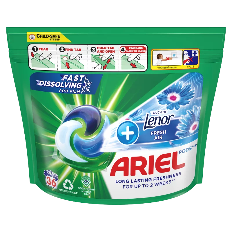 Ariel All-in-1 PODS Mosókapszula 36 Mosáshoz  Touch of Lenor Fresh Air