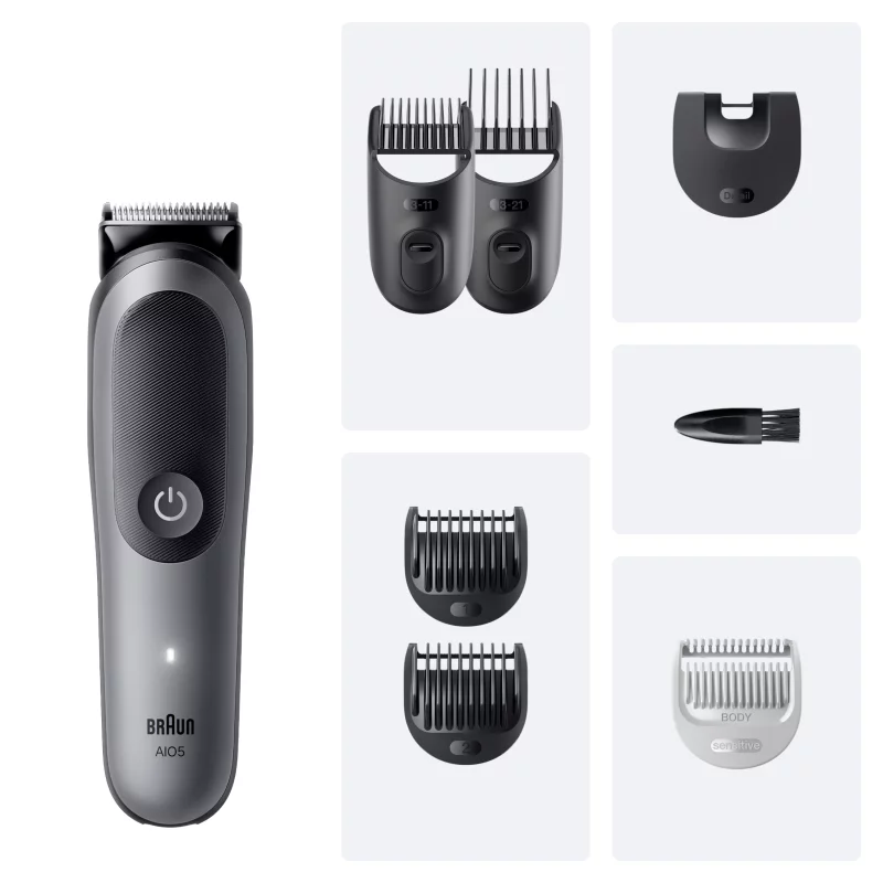 Braun Series 5 Multifunkciós Készlet, 7 az 1-ben Szőrtelenítő, Éles Penge, Testszőrnyírás, AIO5520