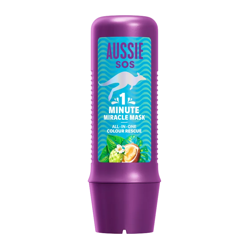 Aussie SOS 1 Minute Miracle Colour Mentő Pakolás 250ml Száraz, Festett Haj Táplálására