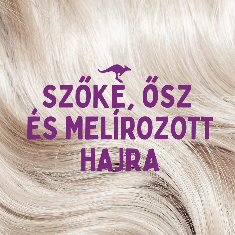 Aussie SOS Blonde & Hydrate Hamvasító Sampon 300ml Szőkített, Melírozott vagy Ősz Hajra