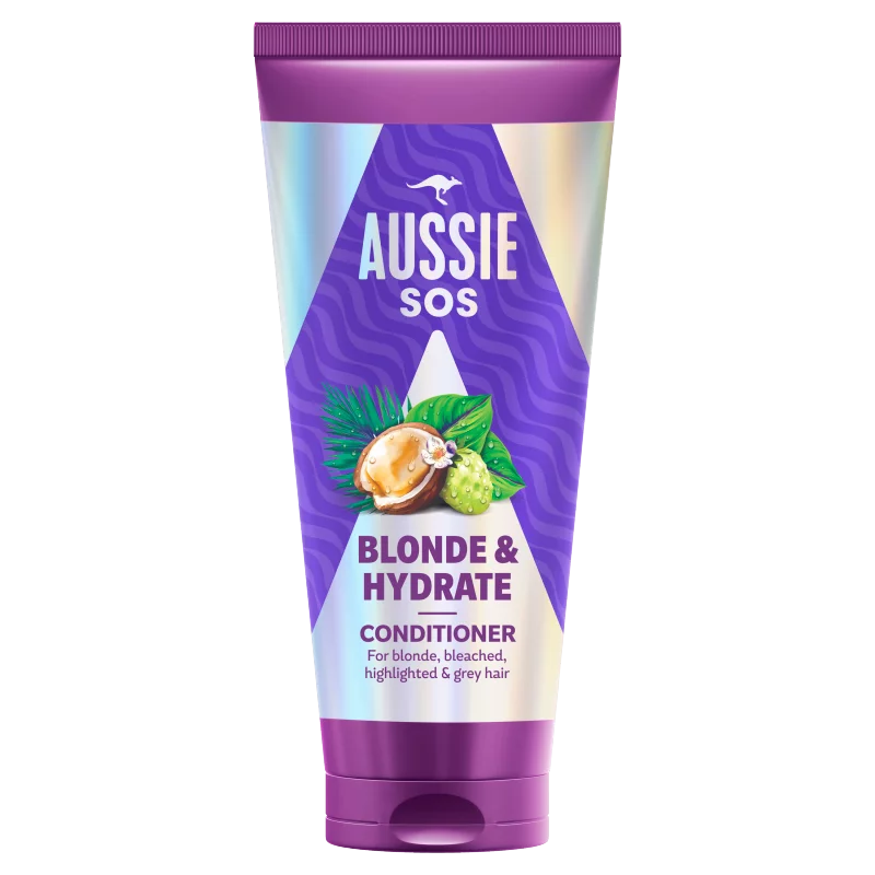 Aussie SOS Blonde & Hydrate Balzsam 200ml Szőkített, Melírozott vagy Ősz Hajra