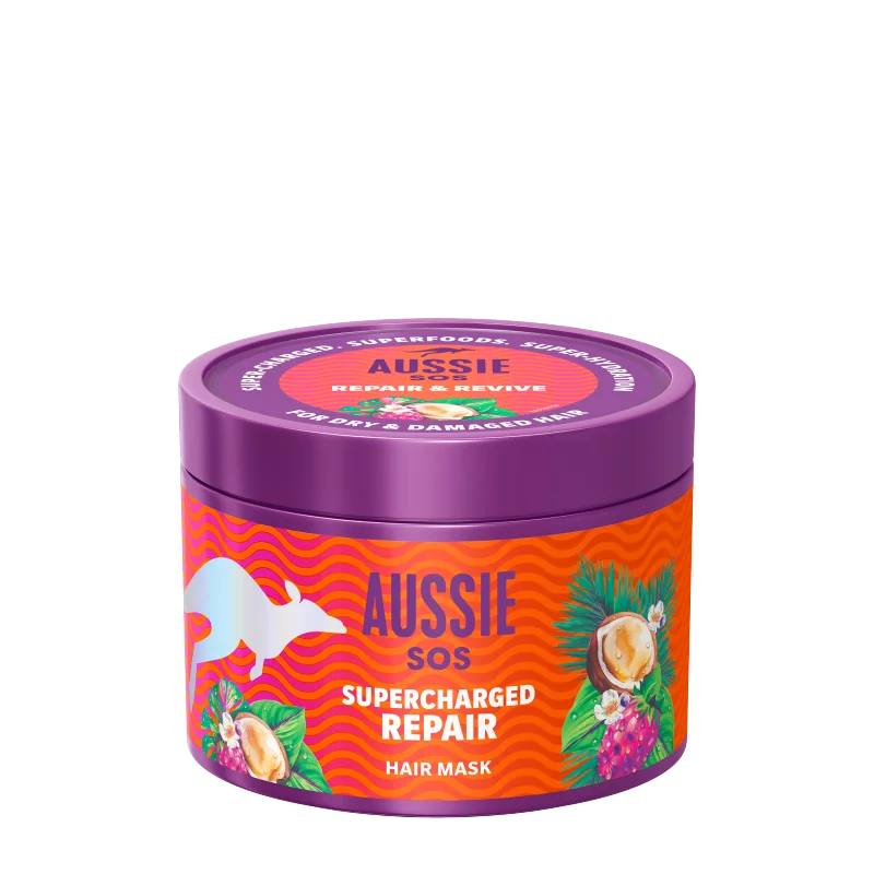 Aussie SOS Supercharged Repair Hajpakolás Rendkívül Száraz és Károsodott Hajra