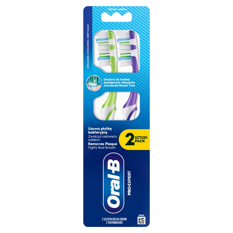 ORAL-B PRO-CLEAN Fogkefe – Eltávolítja A Lepedéket És Küzd – Medium Sörték, 2
