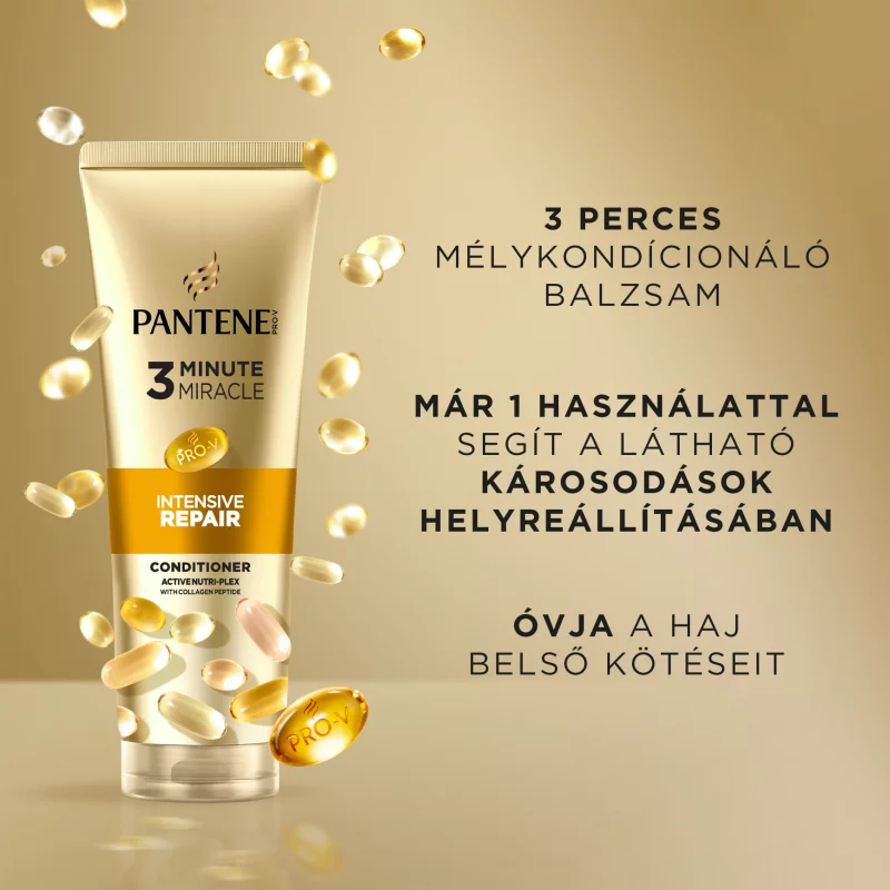 Pantene Pro-V Intensive Repair 3 Minute Miracle balzsam 220ml. Száraz, károsodott hajra