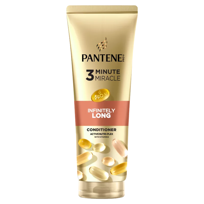 Pantene Pro-V Inifnitely Long 3 Minute Miracle balzsam, 220ml hosszú, elgyengült hajra