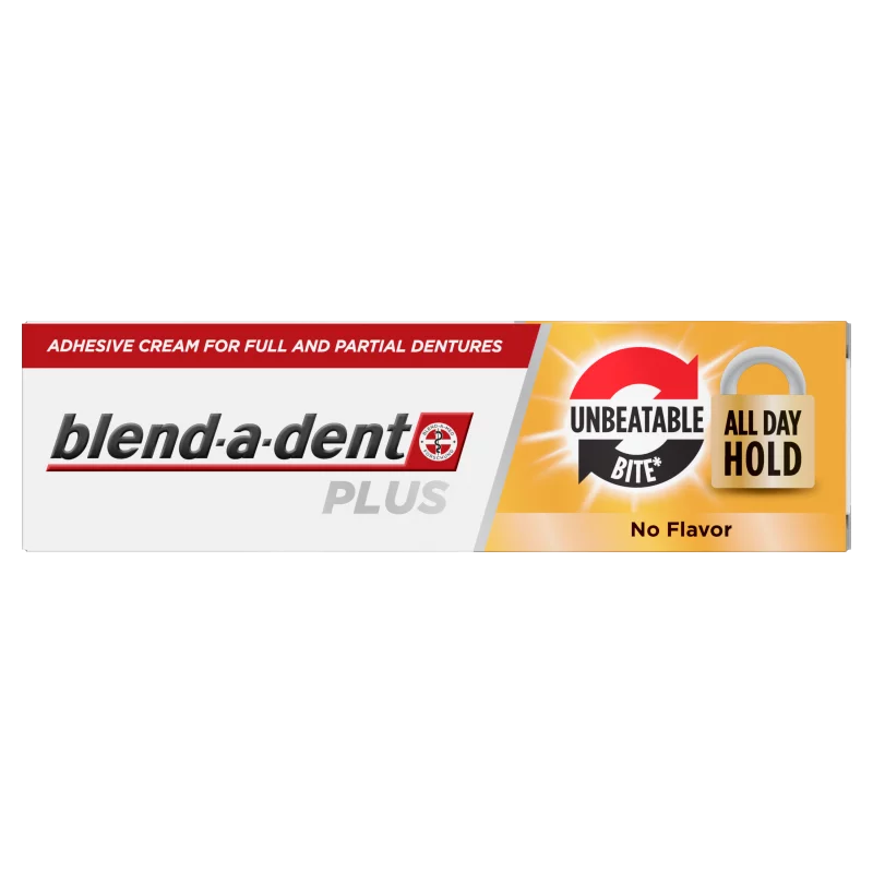 Blend-a-dent Plus Unbeatable Bite Műfogsorrögzítő Krém Teljes és Részleges Műfogsorokhoz, 40 ml