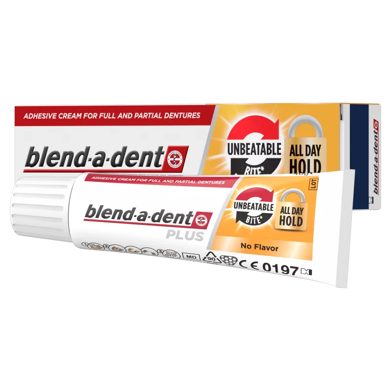 Blend-a-dent Plus Unbeatable Bite Műfogsorrögzítő Krém Teljes és Részleges Műfogsorokhoz, 40 ml