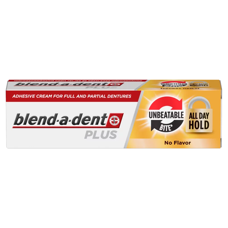 Blend-a-dent Plus Unbeatable Bite Műfogsorrögzítő Krém Teljes és Részleges Műfogsorokhoz, 40 ml
