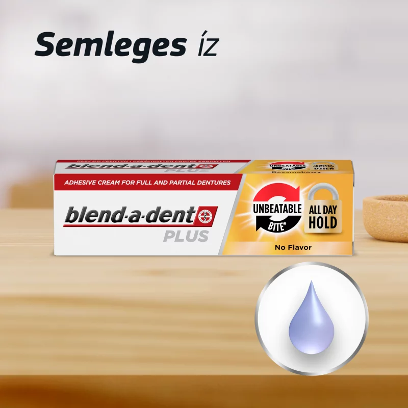 Blend-a-dent Plus Unbeatable Bite Műfogsorrögzítő Krém Teljes és Részleges Műfogsorokhoz, 40 ml