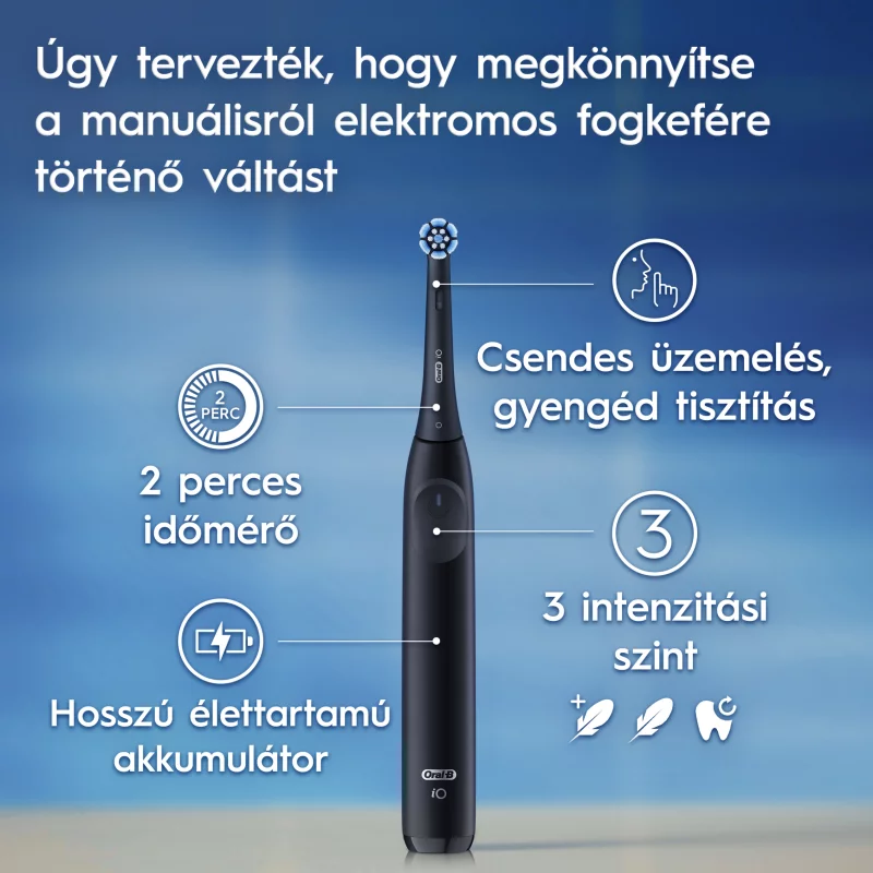 Oral-B iO 2 Elektromos Fogkefe, Éjfekete