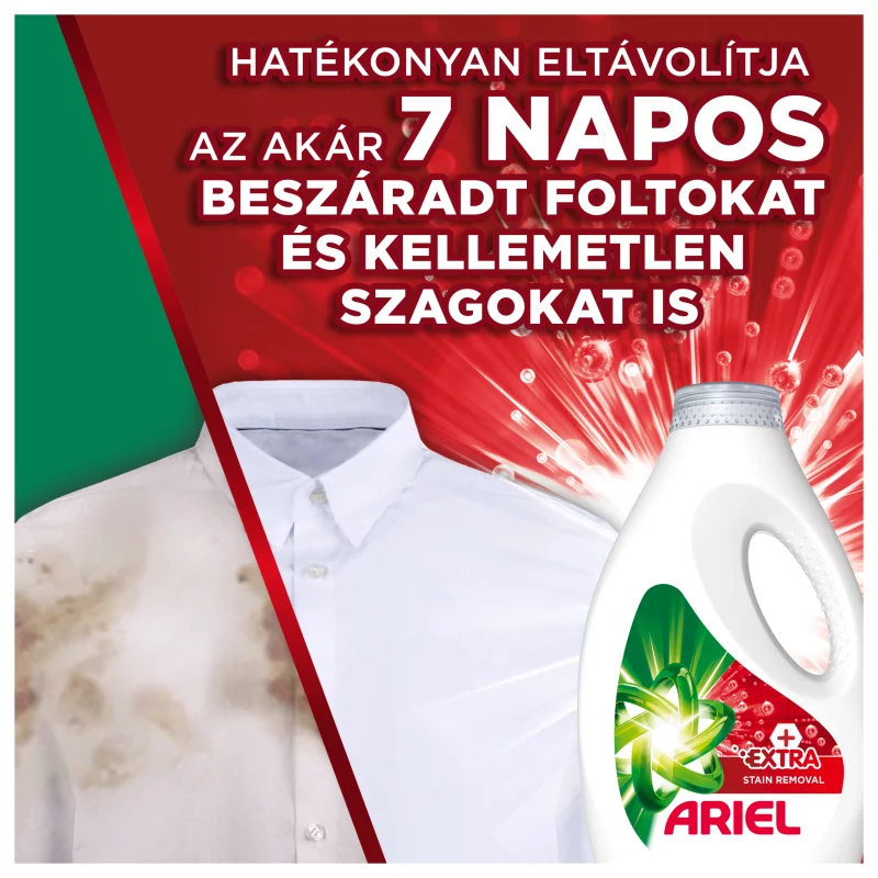 Ariel Folyékony Mosószer, 30 Mosáshoz, + Extra folteltávolító hatás