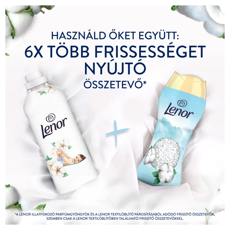 Lenor Parfümgyöngyök Mosáshoz 495 g, Cotton Fresh