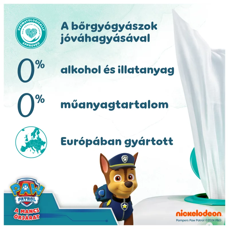 Pampers Harmonie Aqua Nedves Törlőkendő, 3 Csomag = 144 db