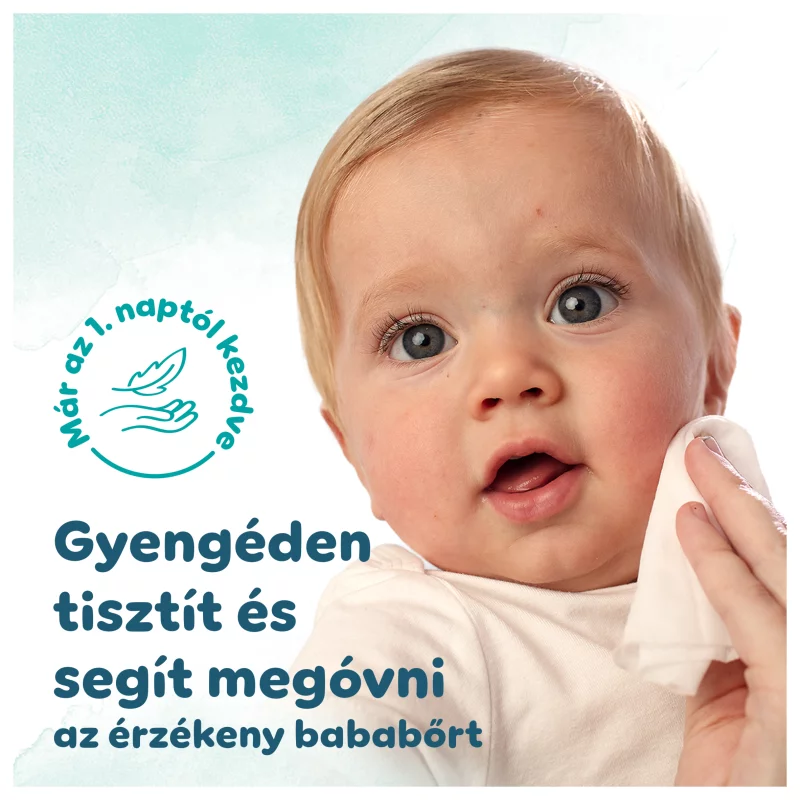 Pampers Harmonie Aqua Nedves Törlőkendő, 3 Csomag = 144 db