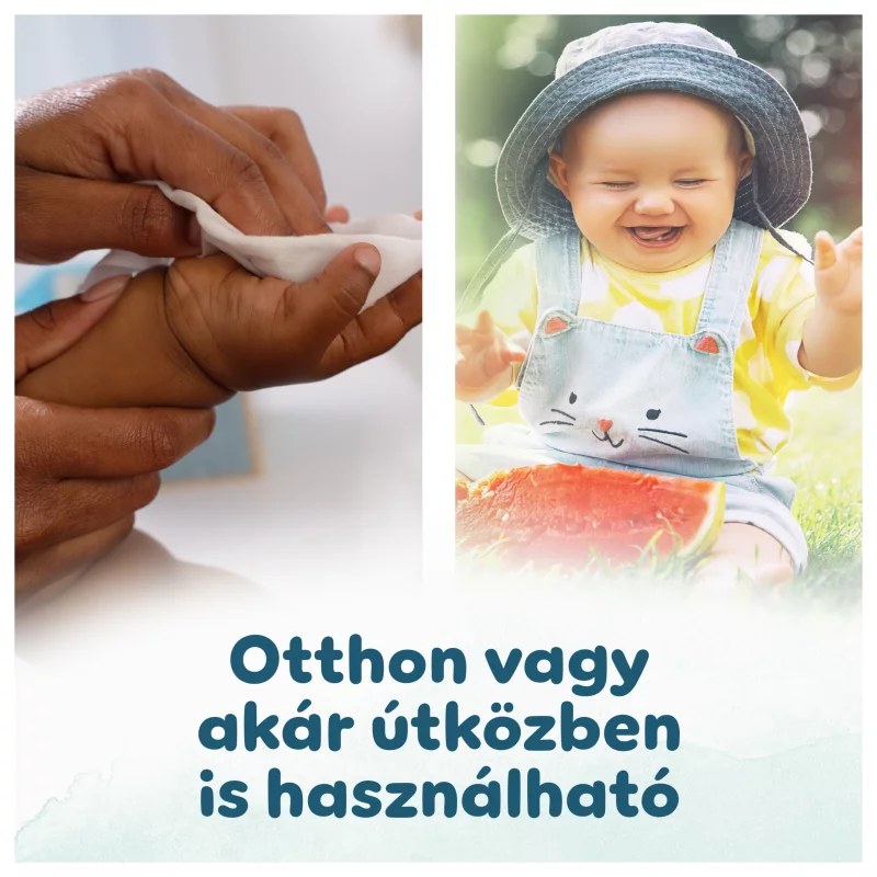 Pampers Harmonie Aqua Nedves Törlőkendő, 3 Csomag = 144 db