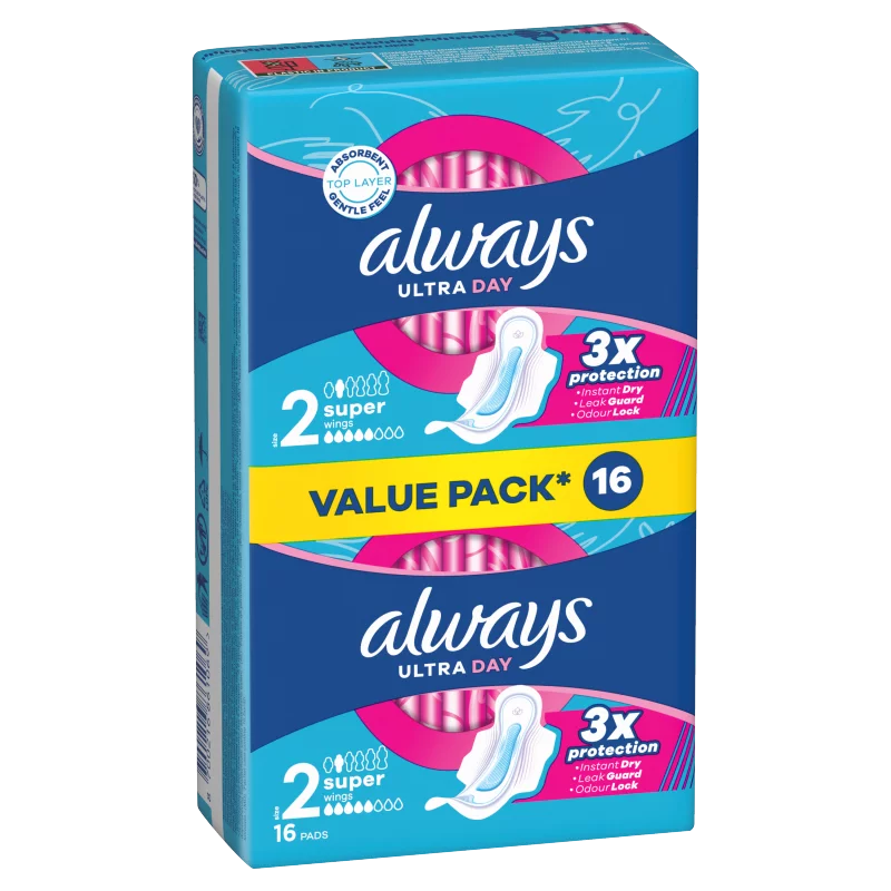 Always Ultra Day Super Egészségügyi Betét (2-es Méret) Szárnyas Betét x 16]
