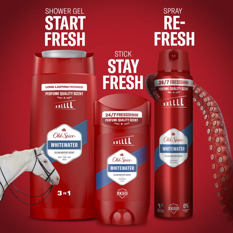Old Spice Whitewater Deo Spray Férfiaknak, 250 ml