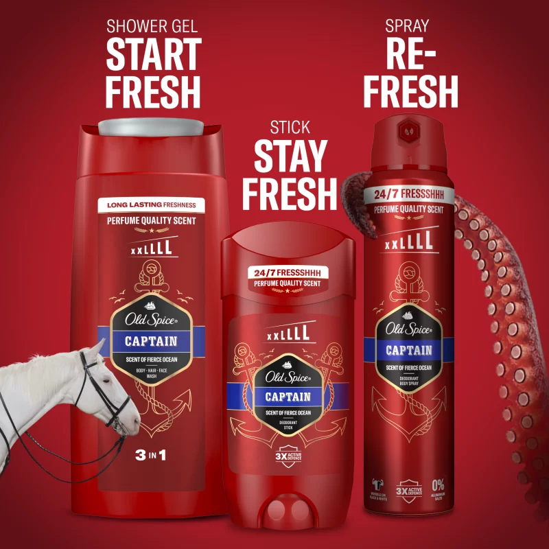 Old Spice Captain Deo Spray Férfiaknak, 250 ml