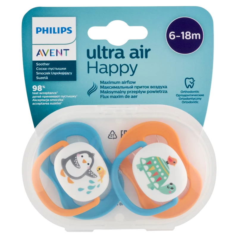 Philips Avent Ultra Air Happy játszócumi 6-18 hónap 2 db