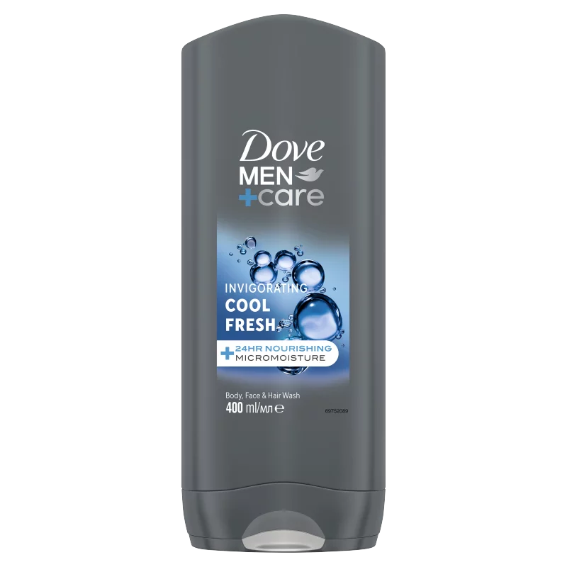 Dove Men+Care Invigorating Cool Fresh tusfürdő testre, arcra, hajra 400 ml
