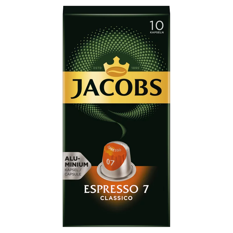 Jacobs Espresso 7 Classico őrölt-pörkölt kávé kapszulában 10 db 52 g