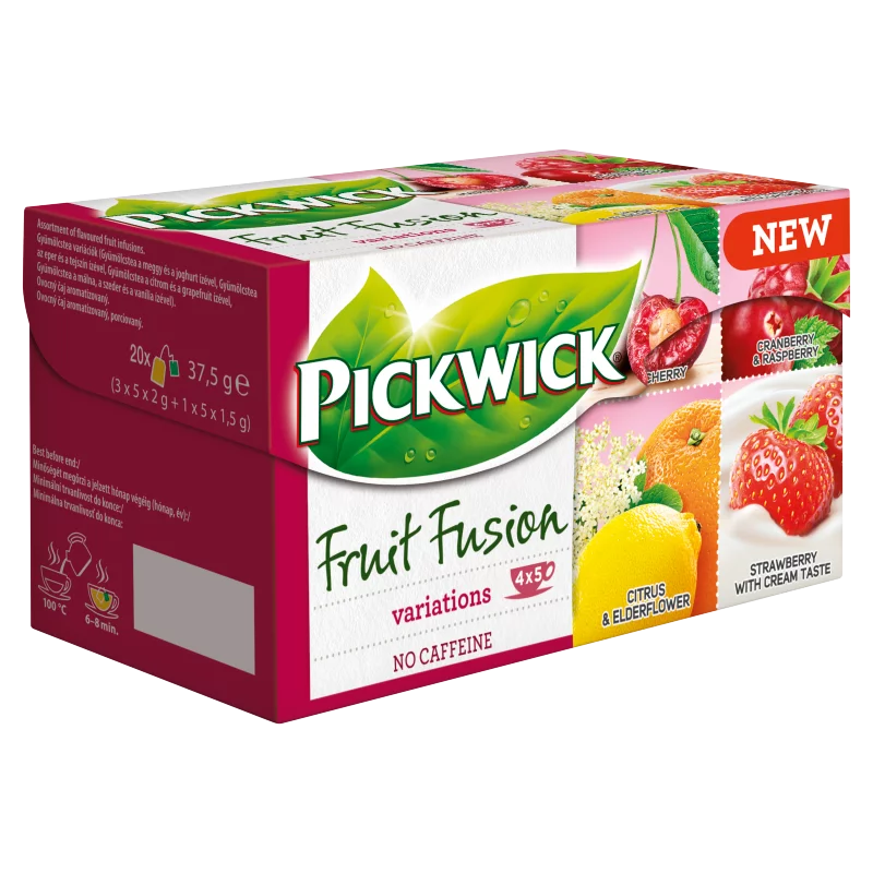 Pickwick Fruit Fusion gyümölcs- és gyógynövénytea variációk 20 filter 37,5 g