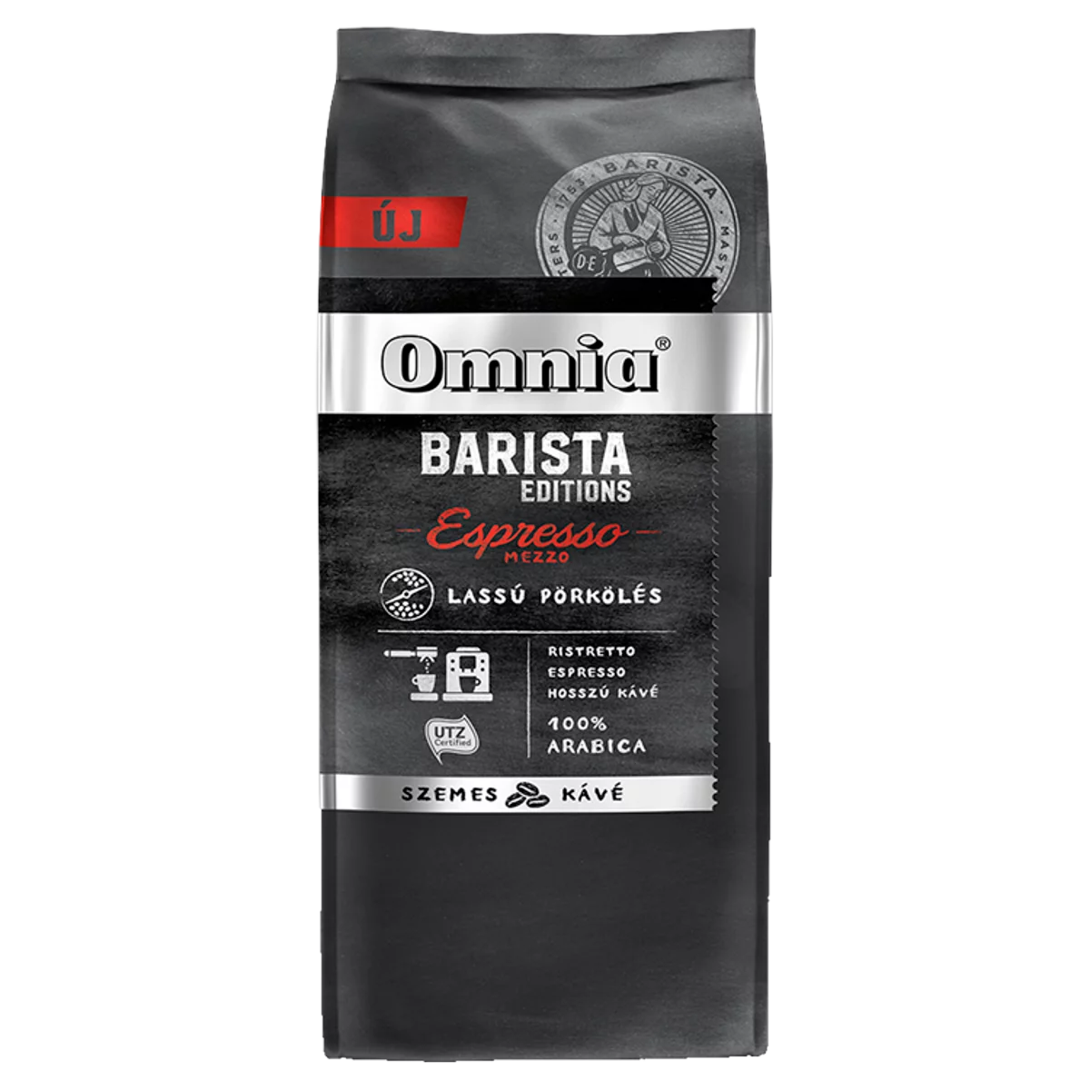 Omnia Barista Editions Espresso Mezzo szemes pörkölt kávé 900 g