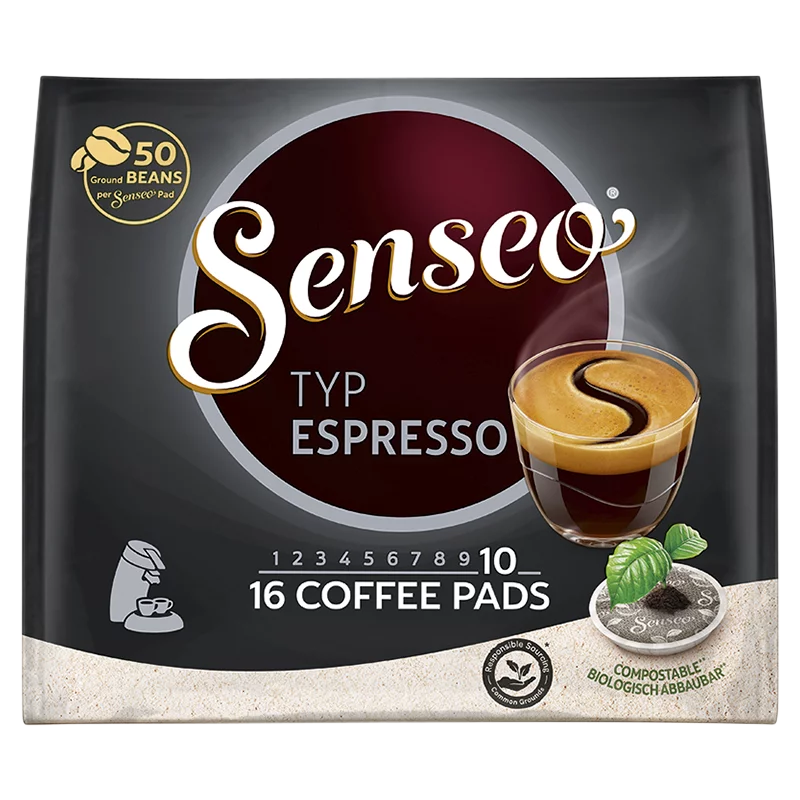 Senseo Espresso őrölt-pörkölt kávé egyadagos párnás kiszerelésben 16 db 111 g