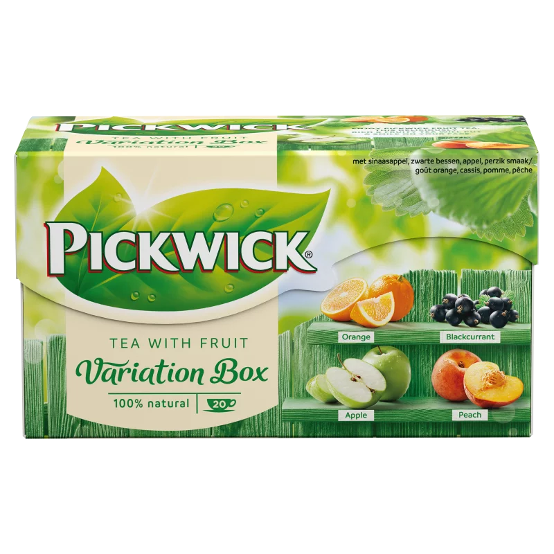 Pickwick Variaton Box variációk 4-féle gyümölcsízű fekete tea 20 filter 30 g