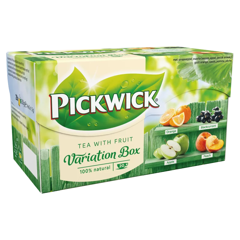 Pickwick Variaton Box variációk 4-féle gyümölcsízű fekete tea 20 filter 30 g