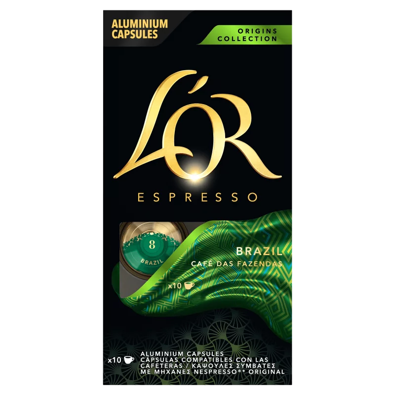 L'OR Espresso Brazil őrölt-pörkölt kávé kapszulában 10 db 52 g