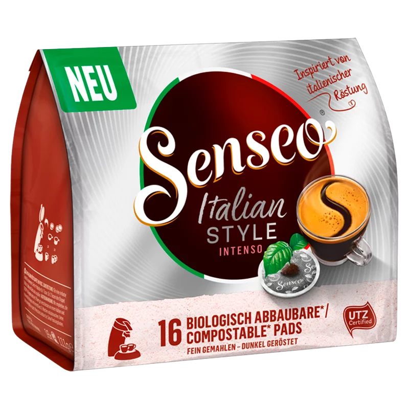 Senseo Italian Style Intenso őrölt-pörkölt kávé egyadagos párnás kiszerelésben 16 db 111 g