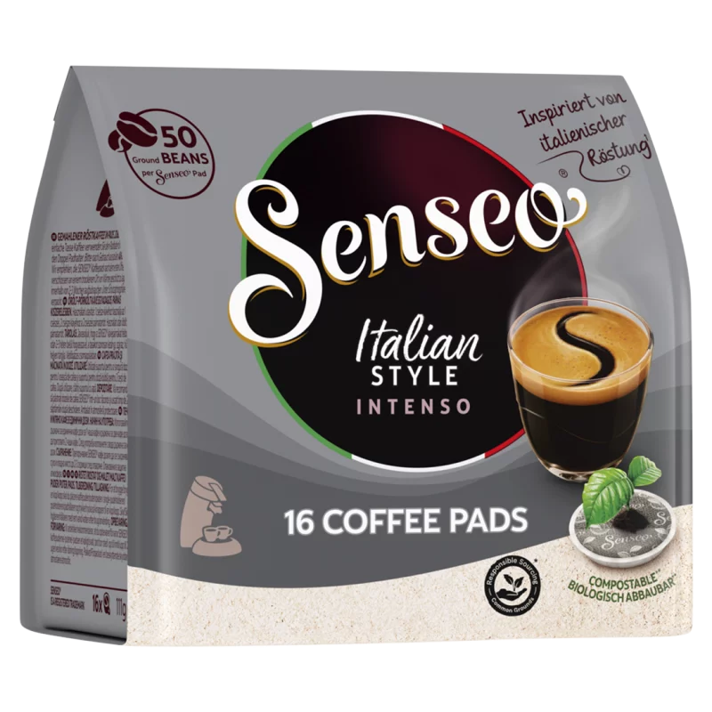 Senseo Italian Style Intenso őrölt-pörkölt kávé egyadagos párnás kiszerelésben 16 db 111 g