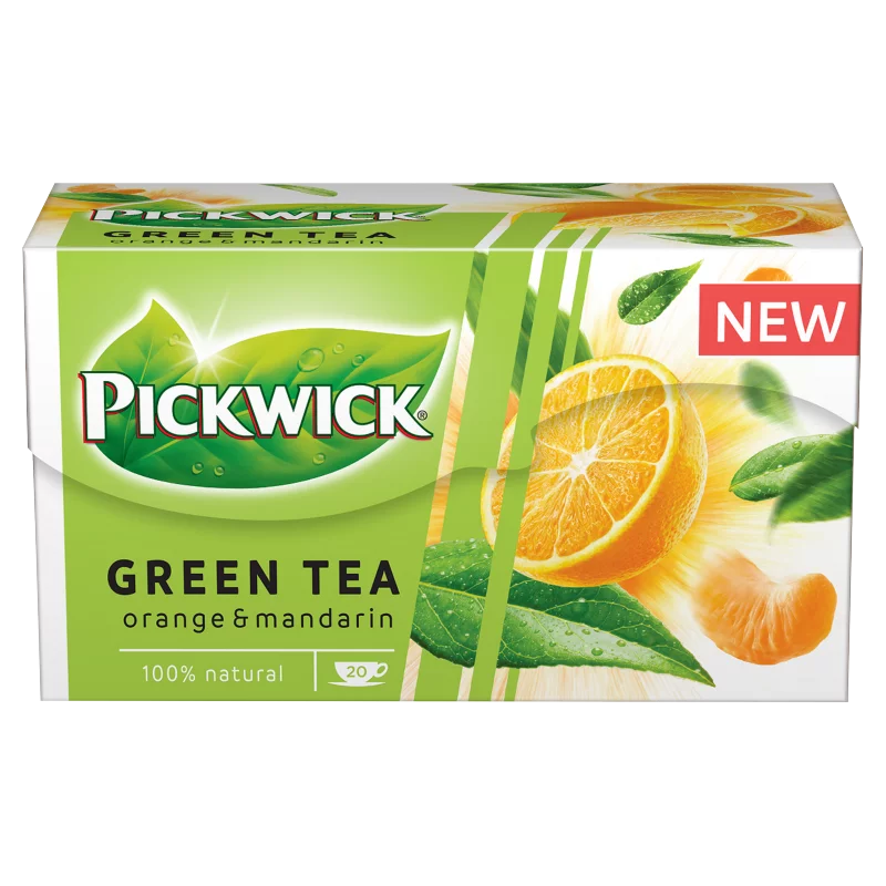 Pickwick mandarinízű zöld tea narancshéjjal 20 filter 30 g