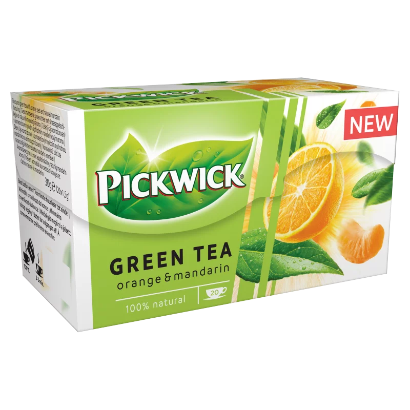 Pickwick mandarinízű zöld tea narancshéjjal 20 filter 30 g