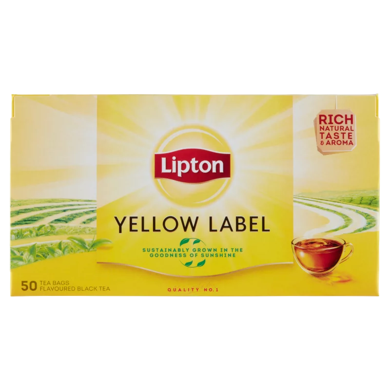 Lipton Yellow Label ízesített fekete tea 50 filter 100 g