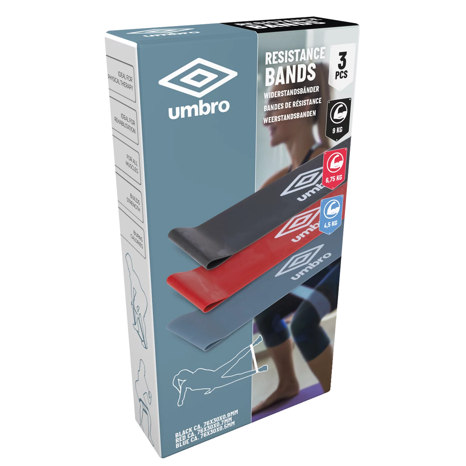 Umbro Fitness gumiszalag 3db 30x8cm