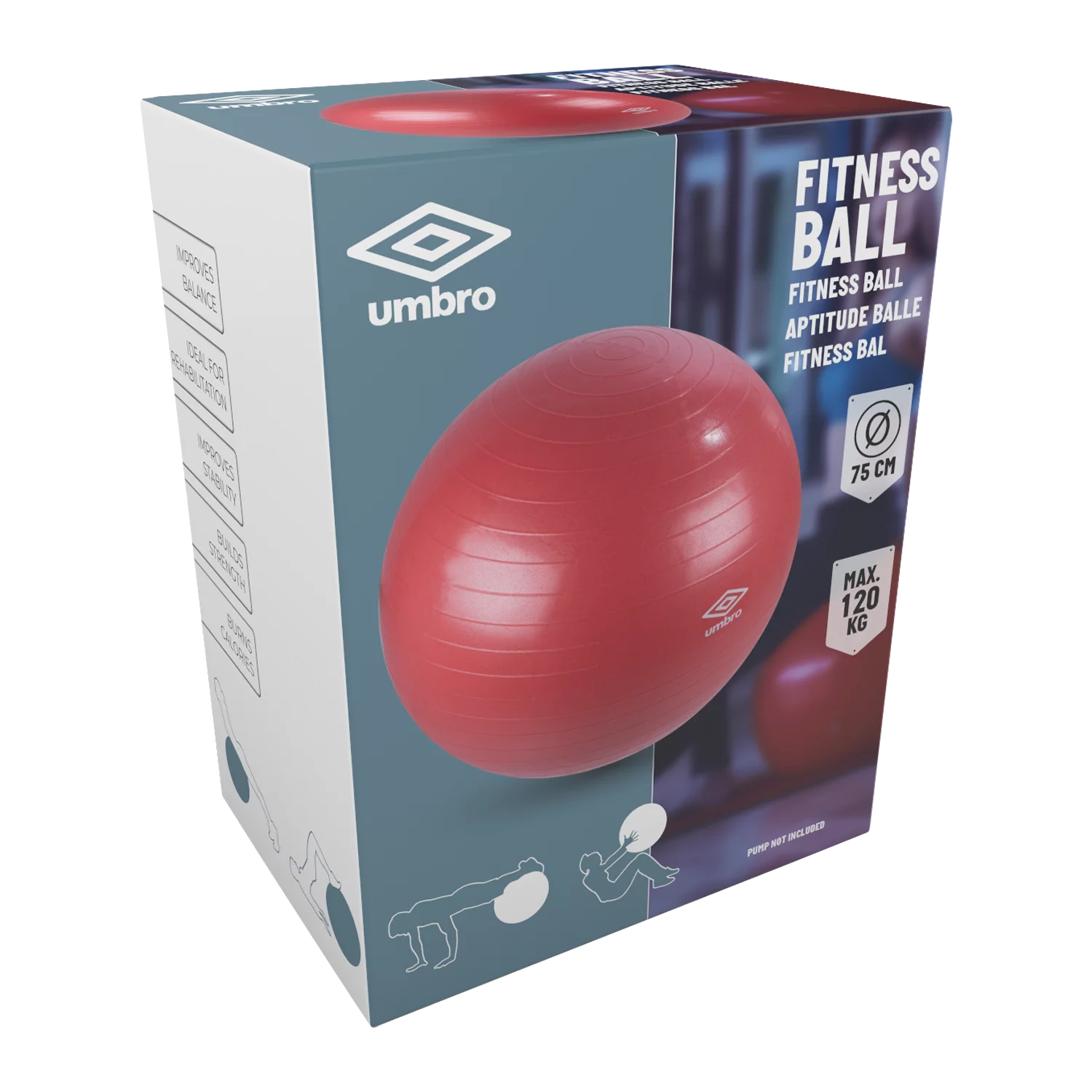 Umbro Fitness labda 75cm piros