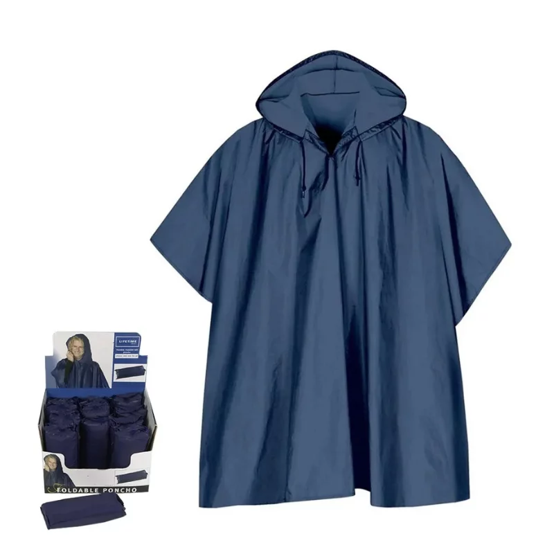 Esőkabát poncho kapucnis 130x100cm 0,075mm 