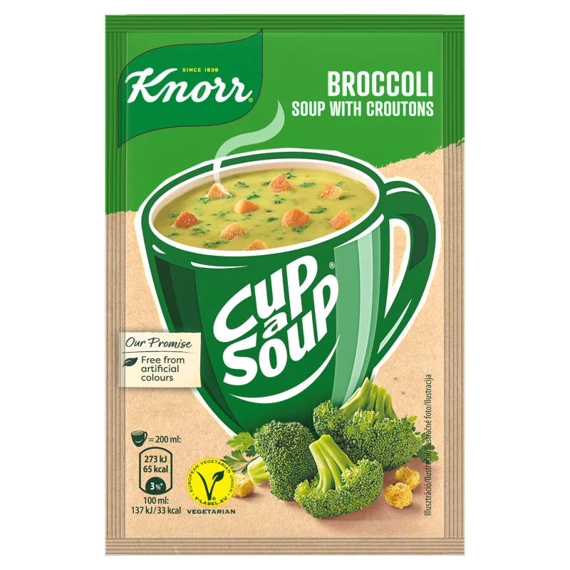 Knorr Cup a Soup instant brokkolikrémleves zsemlekockával 16 g