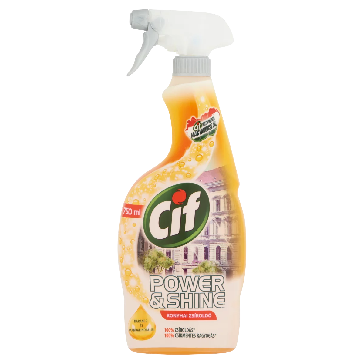 CIF Power & Shine konyhai zsíroldó spray 750 ml