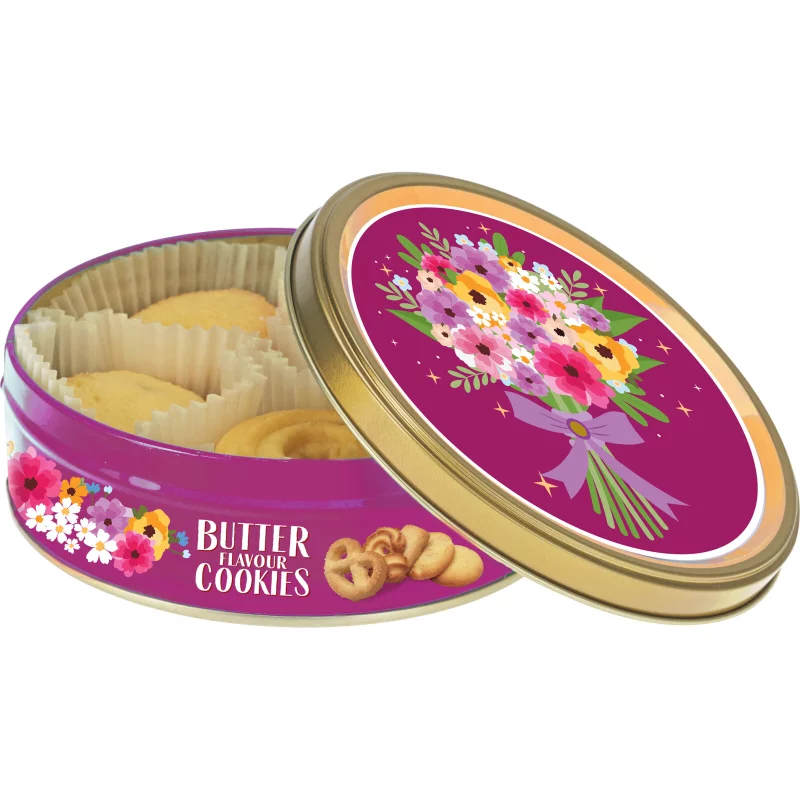 Becky´s vajas keksz 114g - Virágmintás rózsaszín