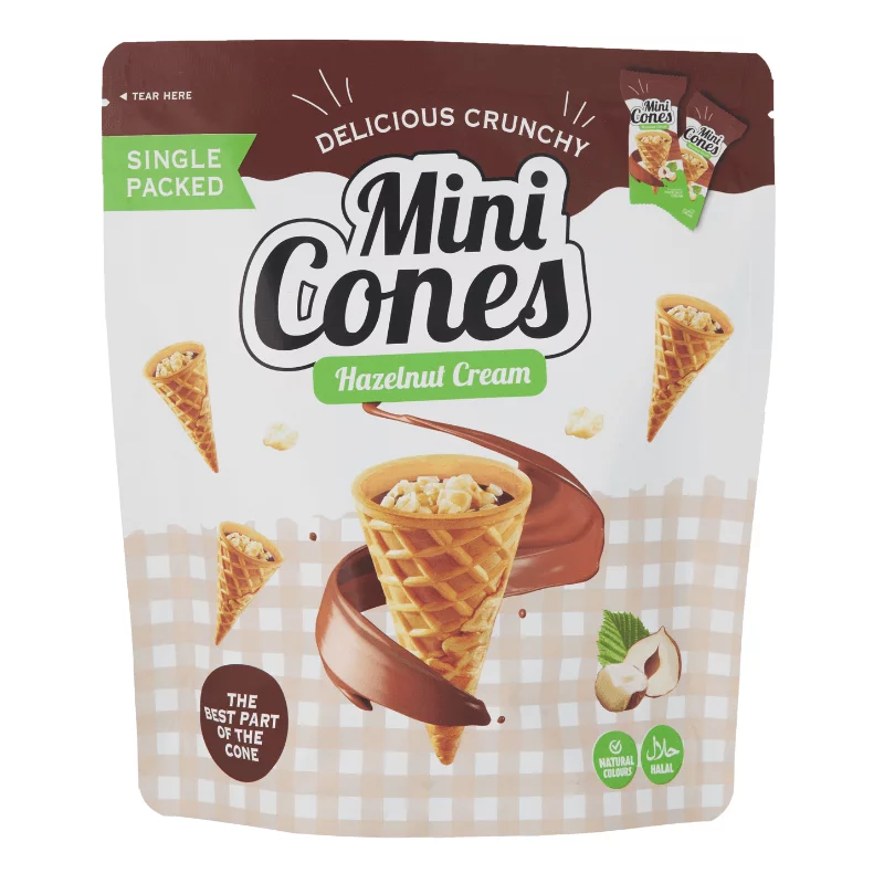 Becky´s gofri 10x10g mogyorókrémes töltelékkel,mogyoródarabokkal díszítve 