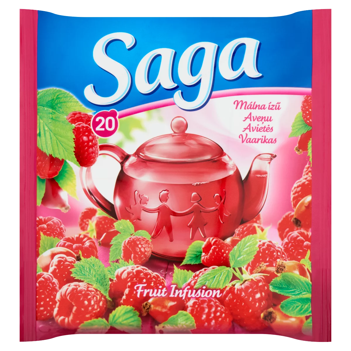 Saga málna ízű gyümölcstea 20 filter